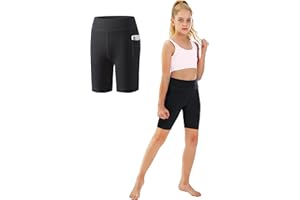 MIVEI Youth Girls 4"/ 5" Volleyball Spandex Shorts - Kid Biker Cheer Dance Yoga Athletic Workout Gymnastics Compression Short