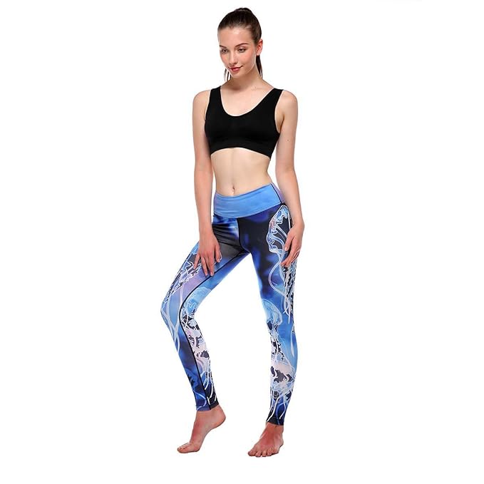 Yoga Mujer Deportiva Pantalones, Empalmado de Leggins ...