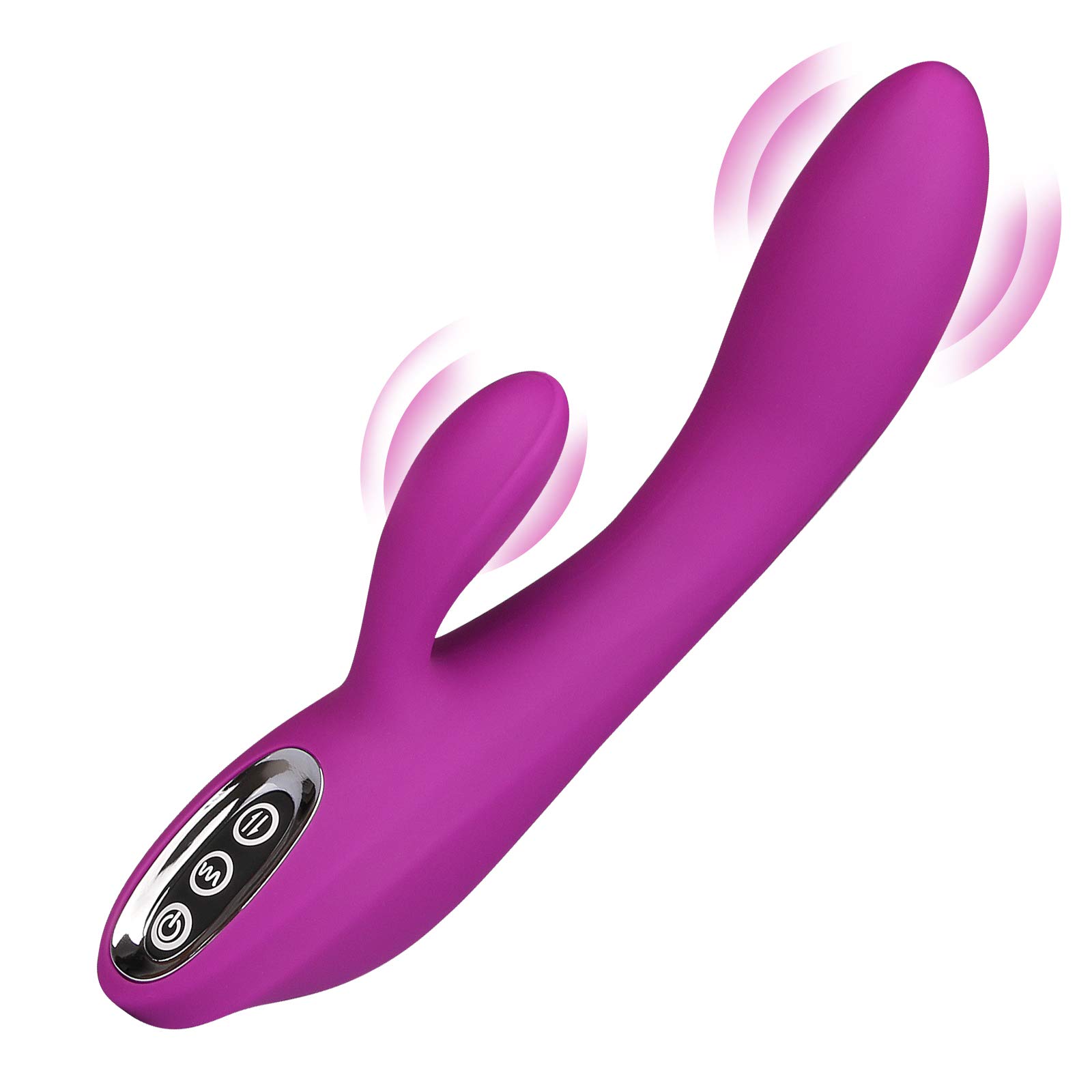 G-Spot Rabbit Vibrator, Clitoral Stimulator Waterproof Rechargeable Powerful Vibrating Dildo with 10 Vibration Modes Adult Sex Toys for Women Vagina Clitoris Stimulation(Purple)