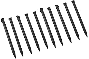 Luqeeg 10Pcs Stylus Touch Screen Pen for New 3DSXL Console Ergonomic Design for Kids (Black)