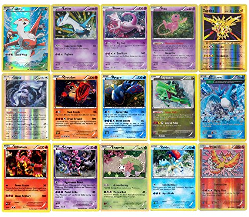 15 Pokemon Cards - Legendary Rare Lot + Pokeball & Random 