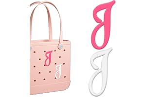 AIERSA 2Pcs Letter Charms for Bogg Bag,Charm for Bogg Bag Accessories,Alphabet Insert Charms Compatible with Bogg Bag and Simply Southern Bag Decorative, Fit Most Rubber Beach Bag