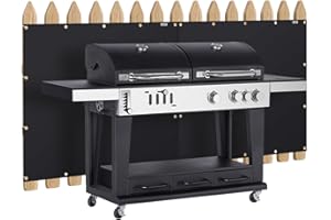 FIREWESS Heat Shield Behind Grill 4'x5' Heat Shield Mat for Wall, Deck Fence, Railing, Grill and Refrigerator, Heavy Duty Fireproof Cover and Screen Protect Deck Railing from Grill