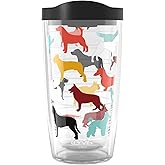 Tervis Pet Love Made in USA Double Walled Insulated Tumbler Travel Cup Keeps Drinks Cold & Hot, 16oz, Dog Pack Love