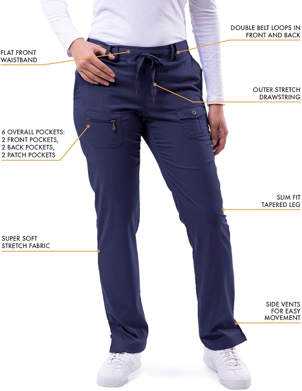 Adar Pro Breakthrough Plus Scrub Set for Women - Enhanced V-Neck Top & Multi Pocket Pants: Clothing