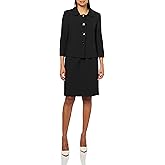 Le Suit Womens Four Button Boxy Blazer & Dress, 2pc Set