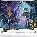 INTHouse Psychedelic Forest Tapestry Wall Hanging Magic Land Tapestry Wall Decor for Bedroom College Dorm Room (59x78 Inch)