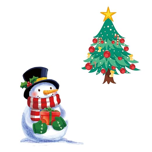 Laileya Baño de Navidad Pegatinas de Pared Flor Salón Nevera ...