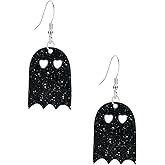 GBAHFY Acrylic Halloween Earrings for Women Ghost Spooky Dangle Earrings Cute Cartoon Party Jewelry