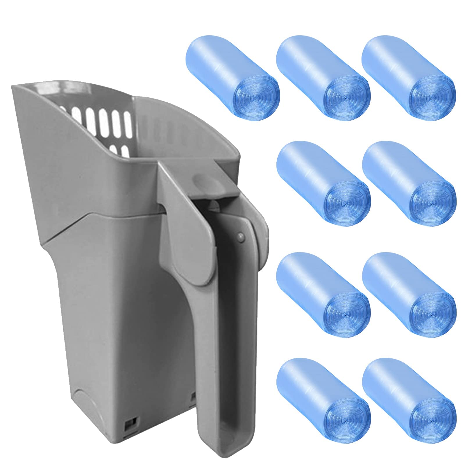 GNCLOUD Cat Litter Scoop, Litter Spoon With 9 Litter Bags, Large Capacity Portable Litter Scooper