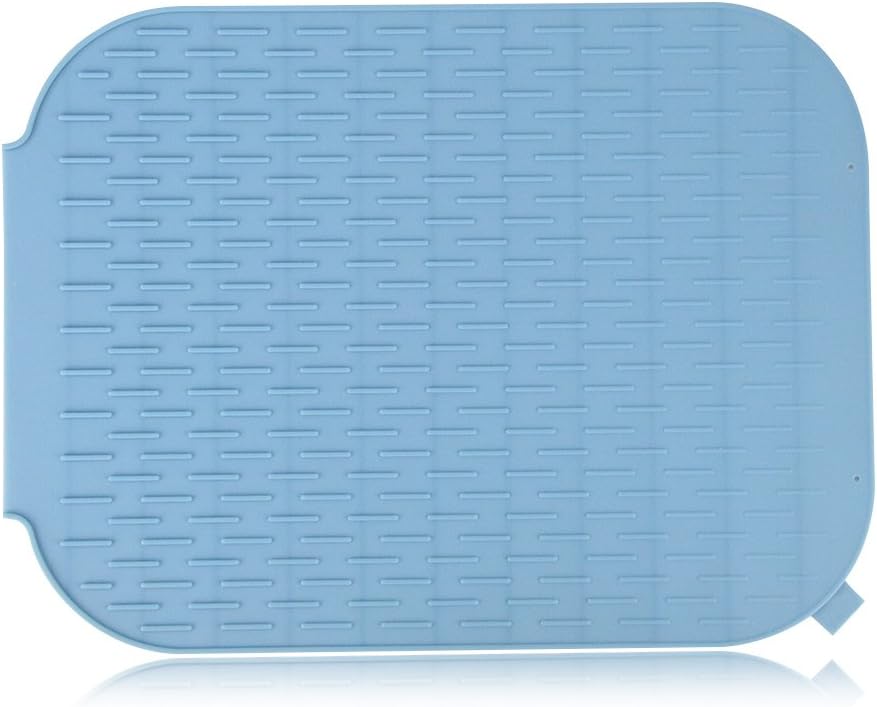 MG Power Silicone Dish Drying Mat Multifunctional, Extra Large Trivet (42.6 x 31.6cm) Resistant to Heat, Placemat non-skid, Draining Mat Antibacterial