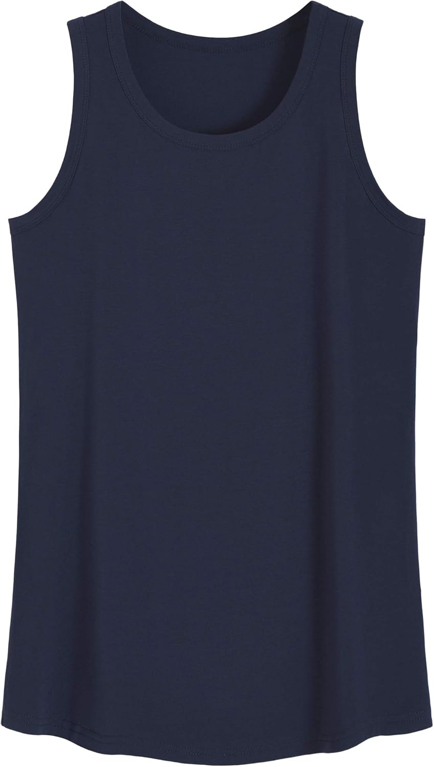 Latuza Women's Bamboo Viscose Sleep Tank Top Sleeveless Pajamas Shirt at  Women’s Clothing store
