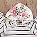 Toddler Baby Girls Floral Hooded Top + Pants Outfits Set Kids Clothes, Floral, (0-3M/70)