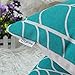 CaliTime Canvas Throw Pillow Cover Case for Couch Sofa Home Decoration Modern Chevron Stem Panels Geometric 18 X 18 Inches Teal