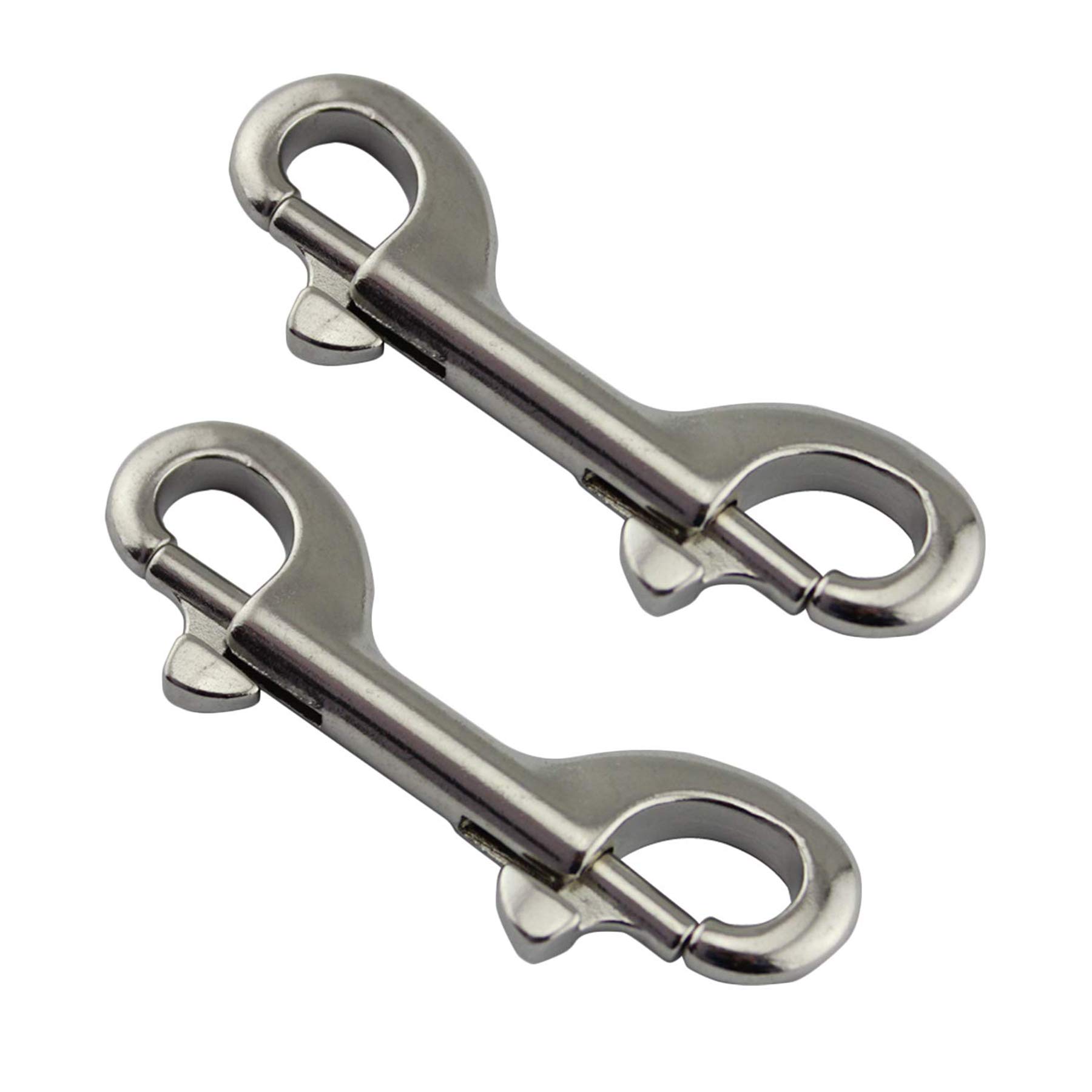 Photo 1 of 2-Pack 316 Stainless Steel Double Ended Bolt Snap Hook 4-1/2'' Double End Bolt Snaps Hooks Scuba Diving Clips Marine Grade for Water Bucket/Dog Leash/Pet Feed Bucket & Hammock/Horse Tack and More