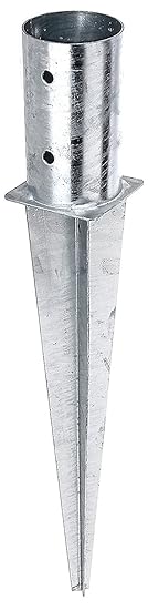 Gartenwelt Riegelsberger Einschlagbodenhülse Ø 81 x 600 mm für Rundholz Ø 80mm Bodenhülse Einschlaghülse Pfostenträger Einsch