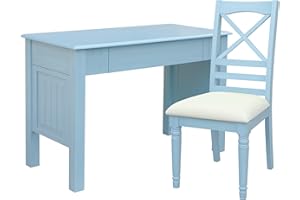 Sunset Trading Cool Breeze Computer Desk and Chair, Beach Blue