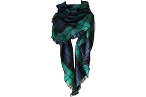Wander Agio Womens Warm Long Shawl Winter Wraps Large Scarves Knit Cashmere Feel Plaid Triangle Scarf