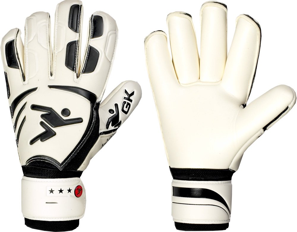 Vortex Classic Contact Rollfinger Goalkeepers Gloves White/Black - size 9.5