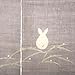 Handmade Japanese Noren Kitchen Door Curtain - Rabbit Looking at The Moon