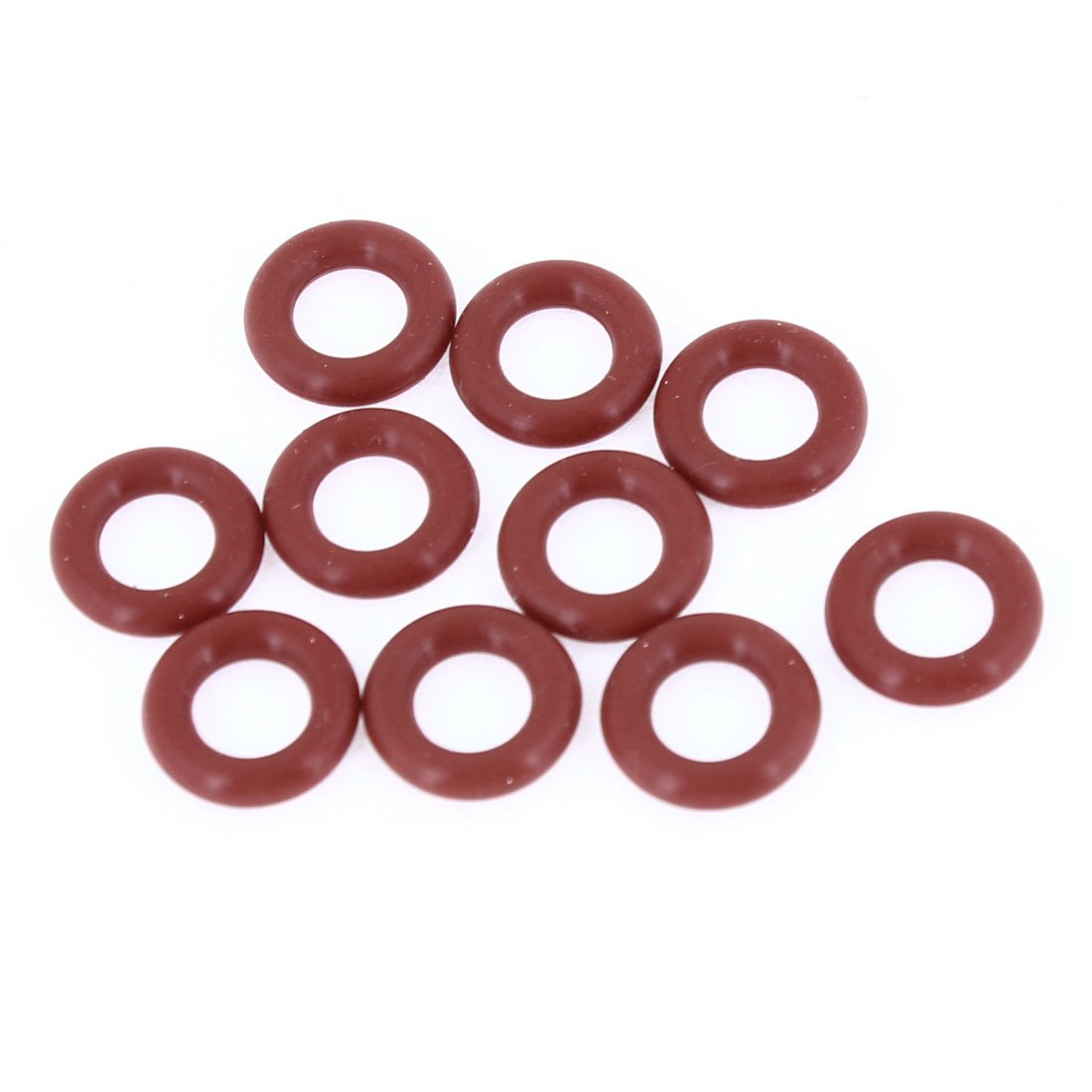 Sourcingmap 10 x Red Rubber 13mm x 3mm x 7mm Oil Seal O Rings Gaskets Washers