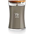 WoodWick Large Hourglass Candle Sand/Driftwood - Premium Soy Blend Wax Pluswick Innovation Wood Wick Made in USA