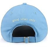 Trendy Apparel Shop Good Vibes only (Back) Embroidered 100% Cotton Dad Hat