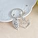 Meiligo Fashion 2 Pcs Couples Gift Alloy Her Buck His Doe Letter Heart Puzzle Dog Tag Key Chain Bracelet Broken Heart Matching Engraved Heart Letter Bracelet Key Chain (Key chain(2pcs)-2)