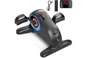 Motorized Under Desk Bike Pedal Exerciser, LUBBYGIM Electric Mini Exercise Bike for Seniors Rehab Training, Arm/Leg Fitness & Physical Therapy, 12 Adjustable Speed & ‎2024 Upgraded Version