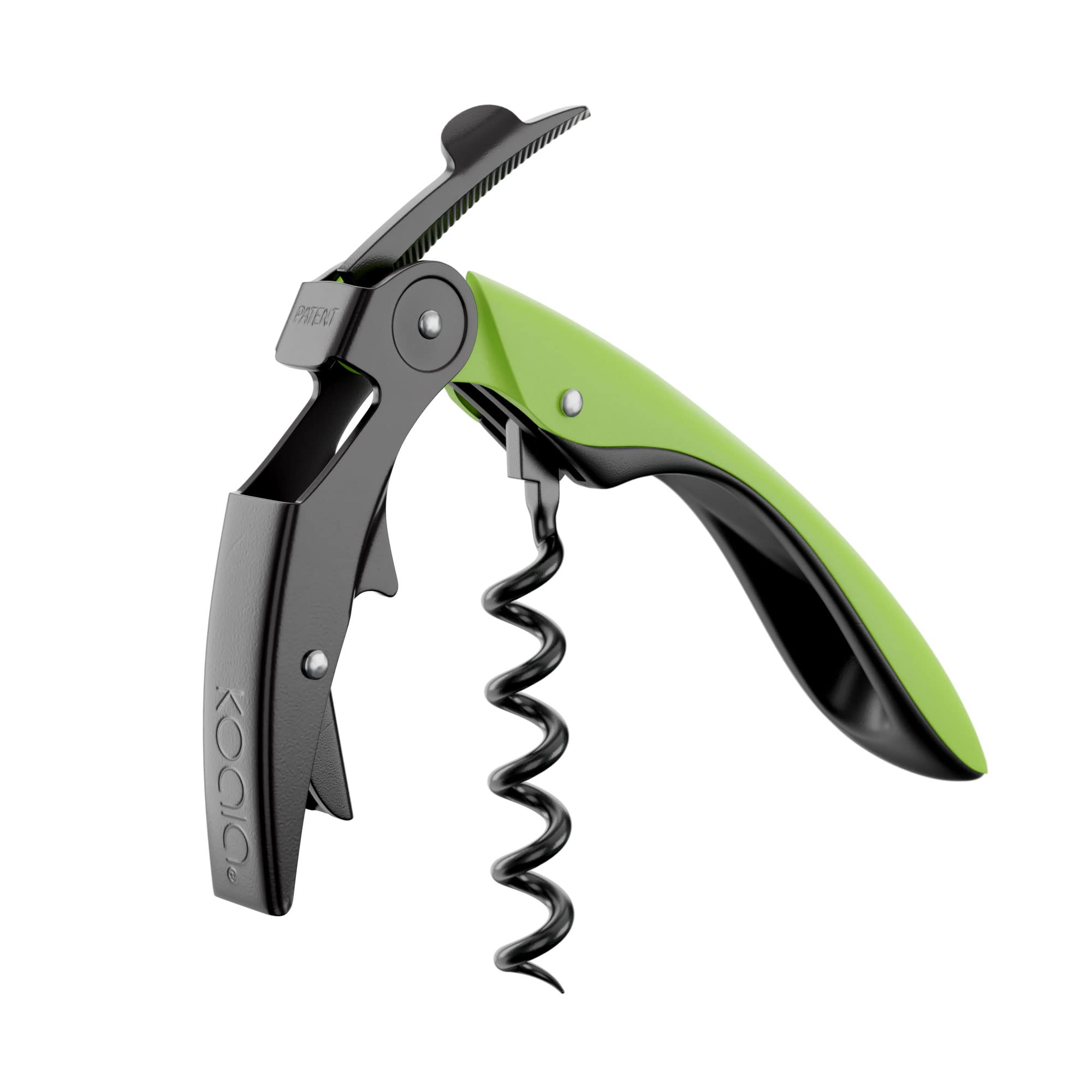Koala Spain High Tech Two-Stroke Corkscrew, Patented Automatic Tab, Green