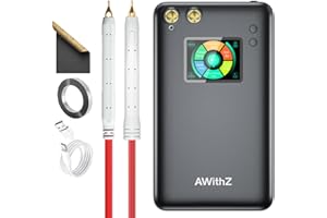 AWithZ Battery Spot Welder, 90 Gears Adjustable 2" LCD Screen Spot Welder, 7500mAh Battery Welder, 18650 Spot Welder Kit with Manual Control Pen, Mini Spot Welder for Lithium Batteries