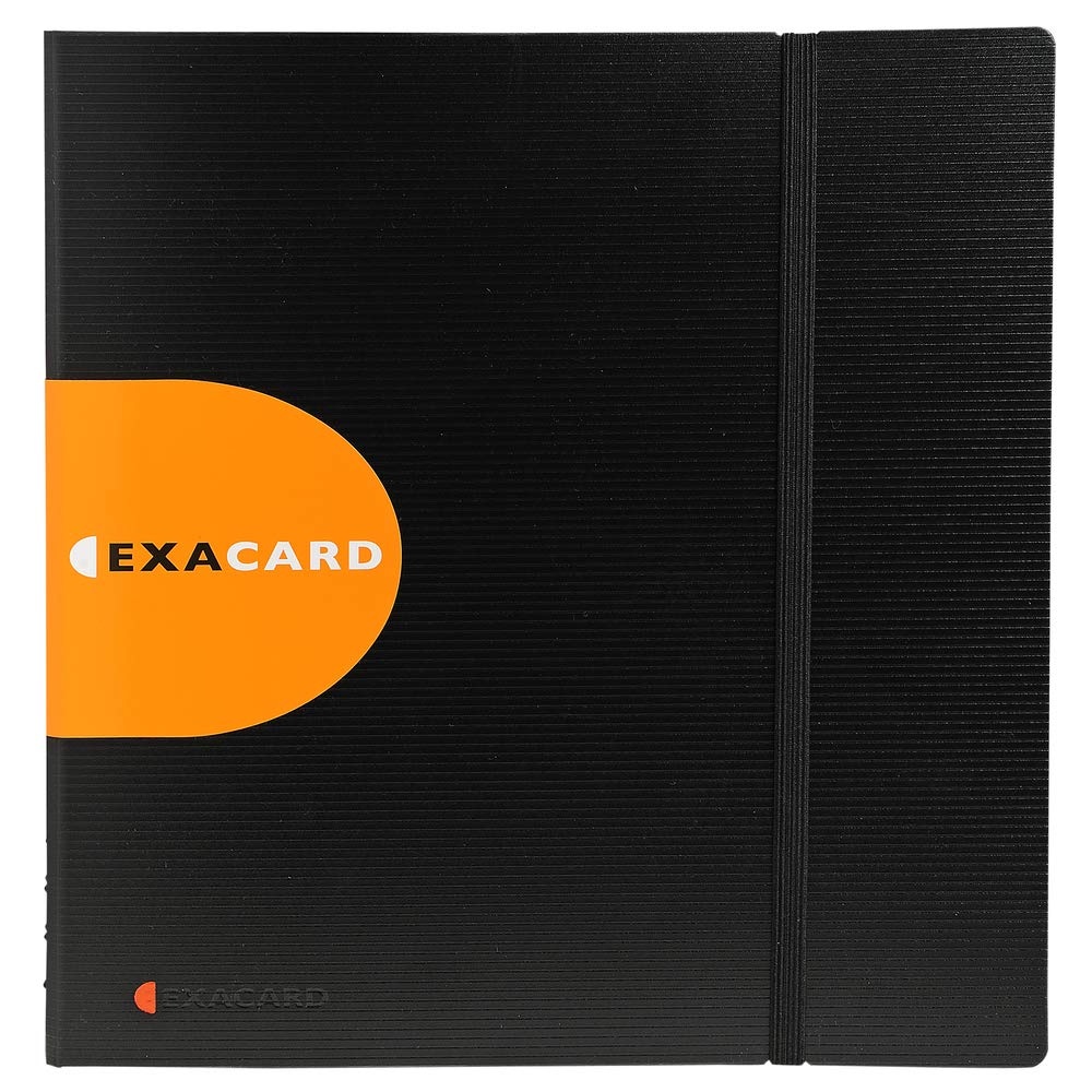Exacompta - Ref 75234E - Exactive - Exacard Business Card Holder - 26.5 x 25 cm in Size, Holds Up To 320 Cards, 20 Sheets, Suitable for 60 x 90mm Business Cards - Black — image 1