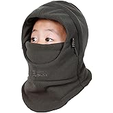 Azarxis Kids Children's Balaclava Hat Fleece Ski Face Mask Winter Cap Adjustable Double Neck Warmer