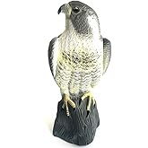 YOFIT Bird Scarecrow Fake Horned Hawk Decoy,Bird Repellent Garden Protectors, Natural Enemy Pest Deterrent Scarecrow