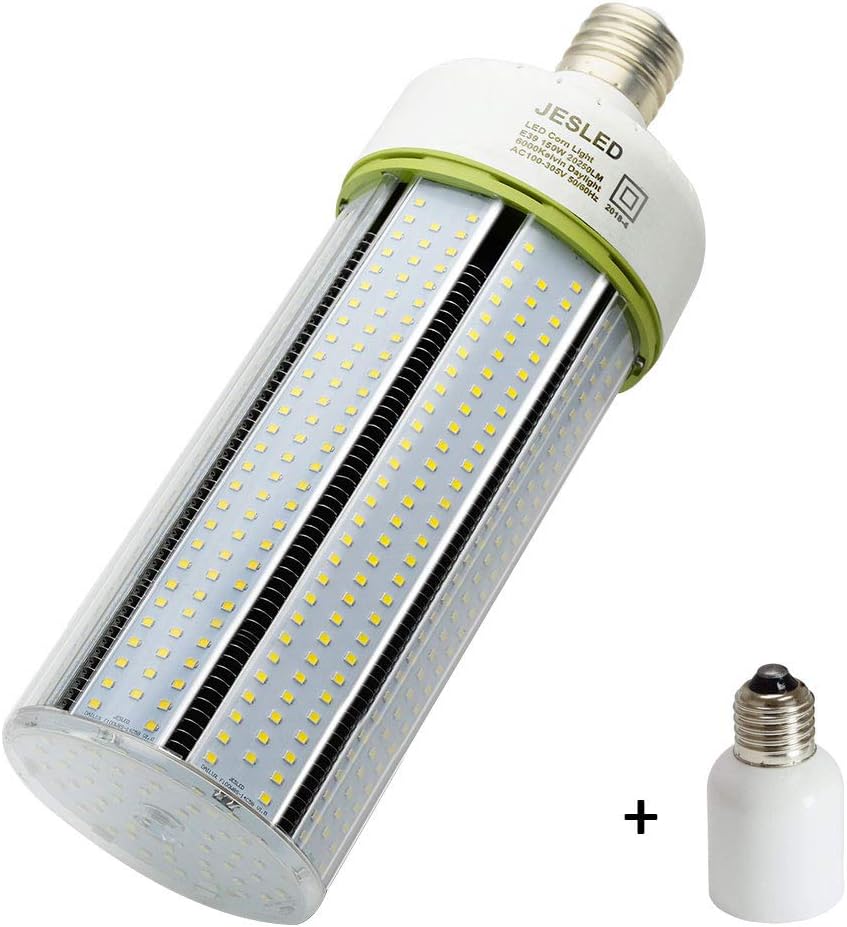 JESLED 150W LED Corn Light Bulb, E39 Mogul Base LED Bulbs, 6000K Daylight 35000LM 1000Watt HPS Metal Equivalent, Large Area Lamp Replacement for Street, Garage, Warehouse High Bay Lighting
