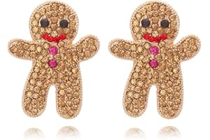 COLORFUL BLING Christmas Sparkly Crystal Dangle Earrings Cute Christmas Tree Reindeer Earrings Colorful Xmas Festival Holiday Jewelry Gift