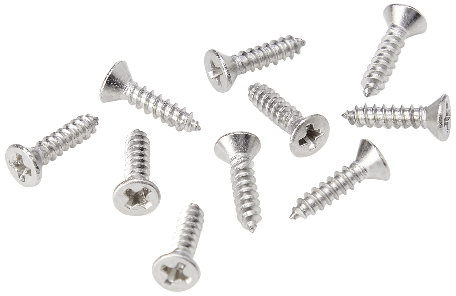 Stainless Steel Screws for Crafts, DIY, Construction, and Countersunk Magnets - 4mm dia head x 2.2mm dia thread x 9.5mm long - Pack of 10