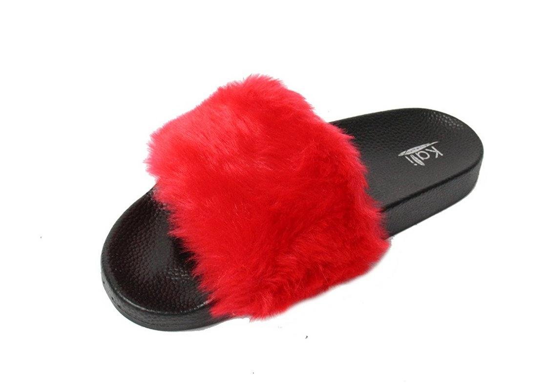 kali shoes fur slides
