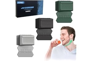 CJING Jaw Exerciser for Men & Women-Double Chin Reducer Eliminator-Silicone Jawline Exerciser Tablets-Powerful Jaw Trainer for Beginner, Intermediate & Advanced Users(Black,Gray,Green)