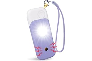 DYOAC Personal Safety Alarm for Women - 140dB Self Defense Keychains Siren Whistle with Sos LED Strobe Light Personal Emergency Security Safe Devices Key Chain Alarms in 5 Pop Colors - Purple