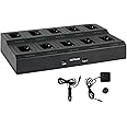 Retevis RT68 10-Way Charger, Multi Unit Rapid Charger, for Retevis RT68 RT68H NR10 Walkie Talkie and Battery, 5 LED Indicators, Individually Replaceable Base, AC/DC Adapter,Multiple Protection(1 Pack)