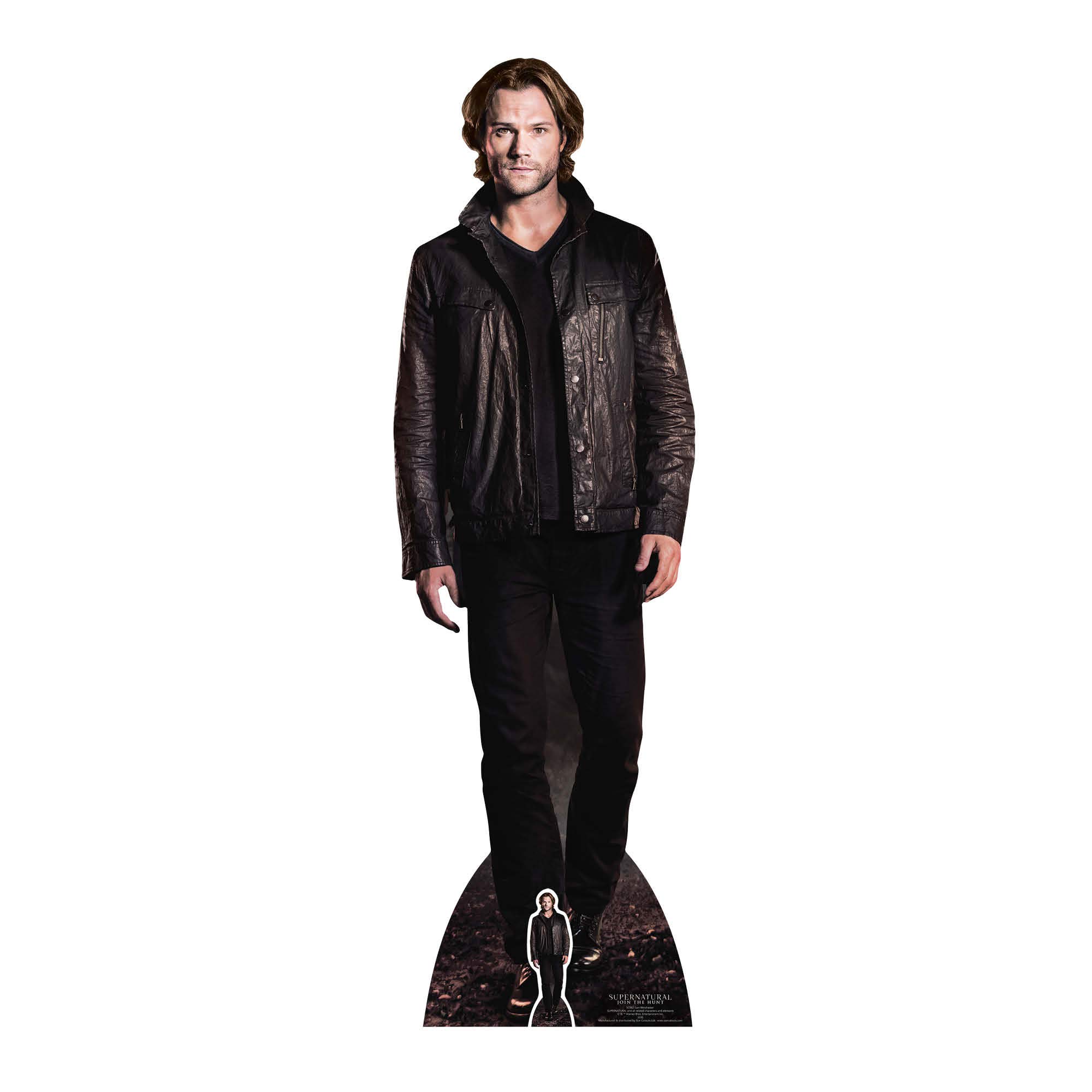 Star Cutouts Ltd SC982 Sam Winchester Man of Letters Supernatural Life Size Cardboard Cut Out with Mini Table top, Multi Colour, 190 x 59 x 190 cm