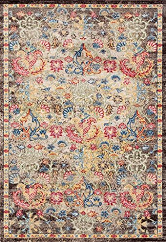 Persian-Rugs Lux Weavers 2955 Multi Colored Oriental 5 x 7 Area Rug Carpet Large New