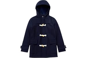 maoo garden Boys Winter Wool Coat Dress Peacoat Kids Heavy Sherpa Jacket Hooded Warm Thicken Windproof Overcoats