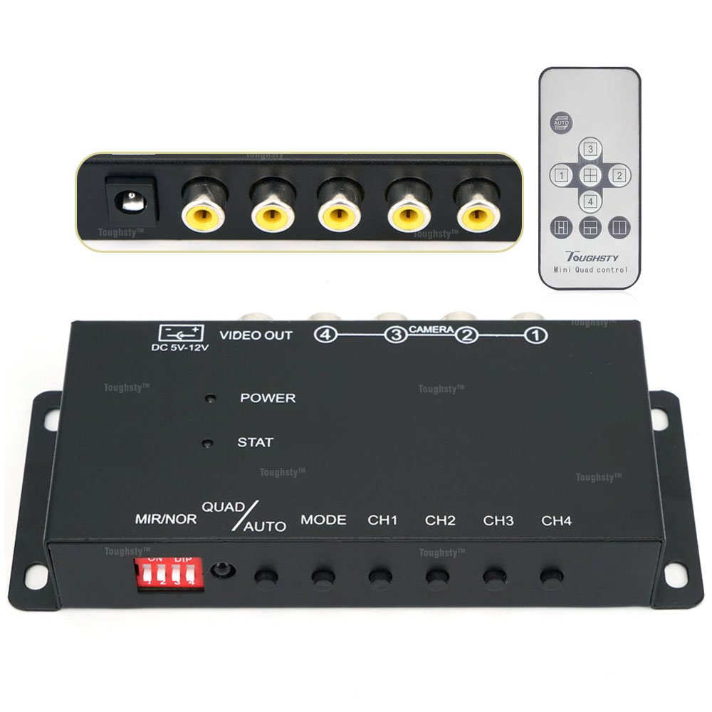 Toughsty™ 4Ch Mini Color Video Quad Splitter
