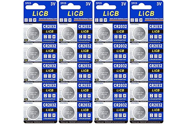 LiCB CR2032 3v Lithium Batteries,Long-Lasting&High Capacity Lithium Battery with Adaptive Power and Superior Safety 20PCS