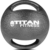 Titan Dual Grip Medicine Ball Rubber Sport Double 6 - 20 lb Weighted