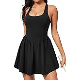 Ewedoos Tennis Dresses for Women with Shorts Underneath Easy Peezy Athletic Dress Workout Square Neck Golf Active Dress