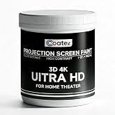 COATEZ Projector Screen Paint - 1 QT / 946 ML | 1.6 Gain Ultra HD Projector Paint, Single-Coat Formula for 3D 4K UHD Clarity, Projector Wall Paint for Indoor Use
