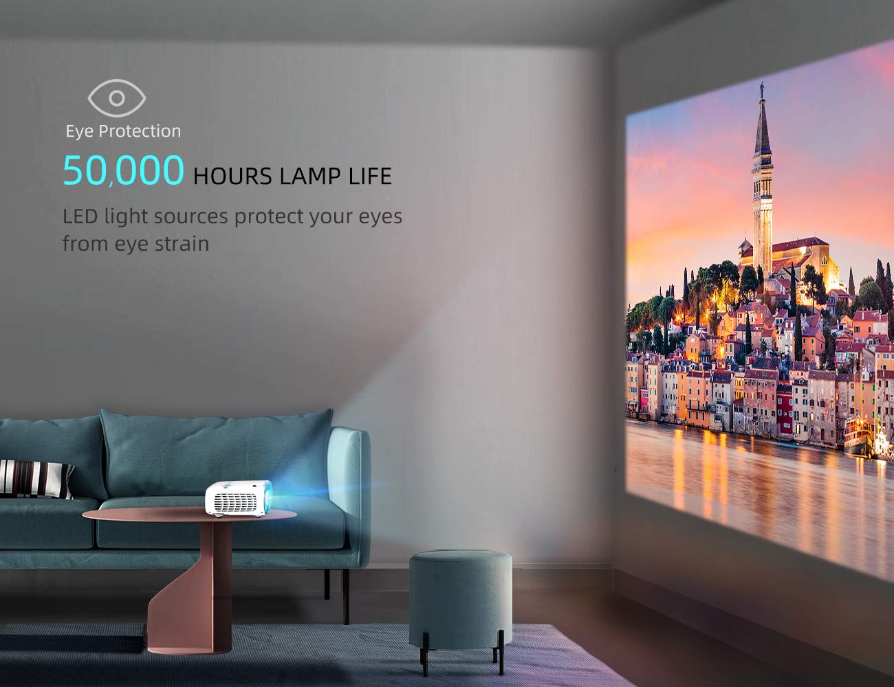 2021 Upgraded VANKYO Cinemango 100 1080P Mini Projector Home Theater